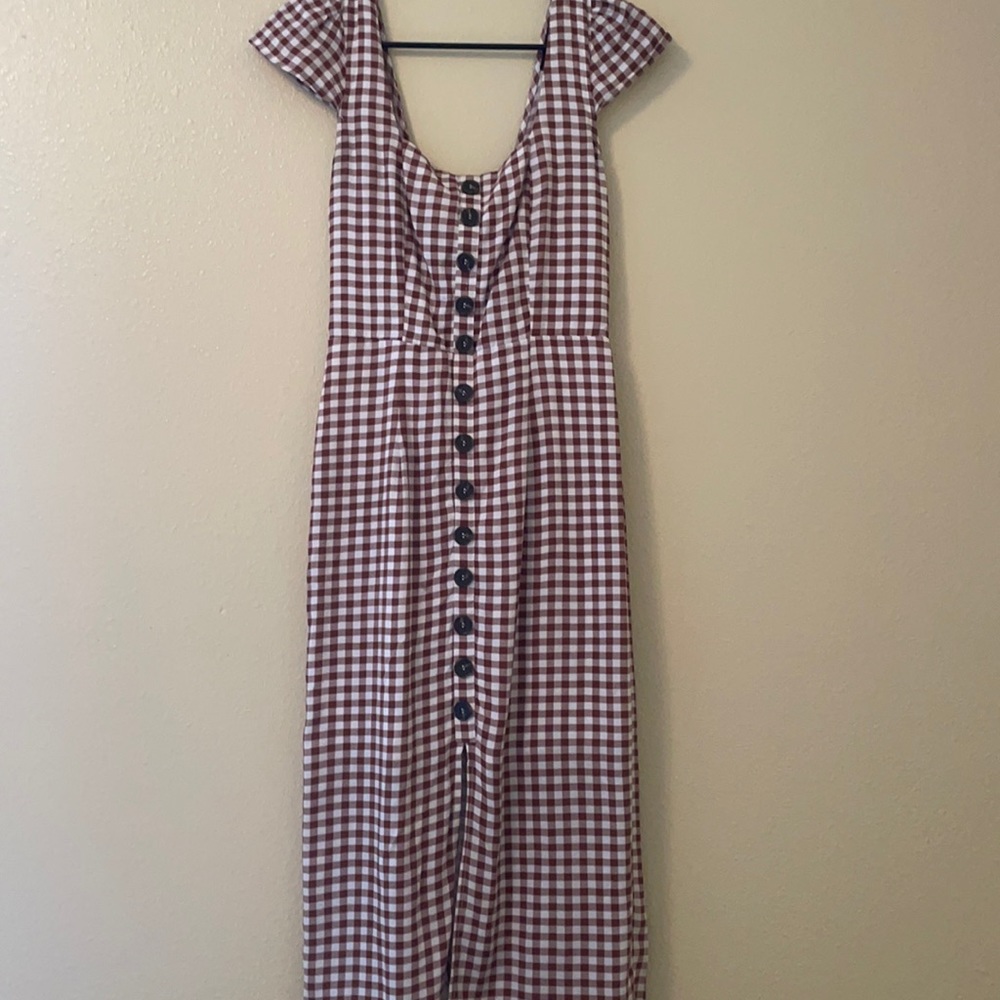 Brown and white dress. Size small